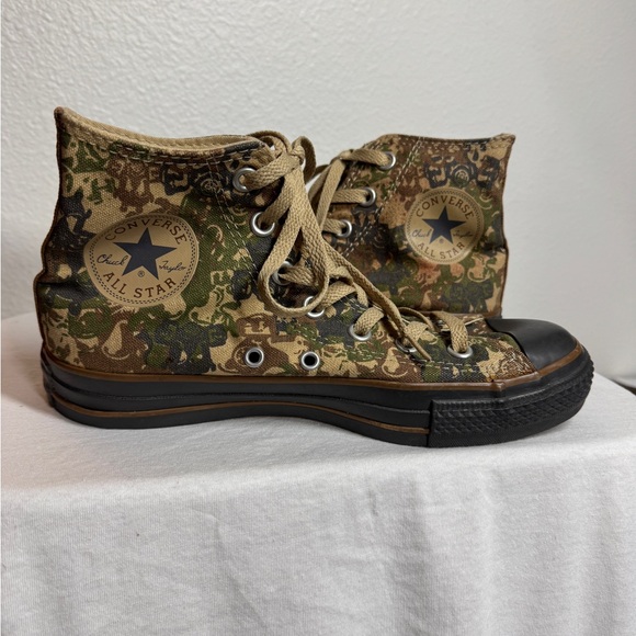 Converse All Star Rare Gas Mask Camo Camouflage High Top Tan Sneakers Men’s 5 - Picture 2 of 16